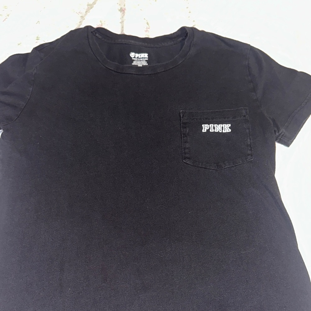 PINK Victoria's Secret Black Womens T-Shirt